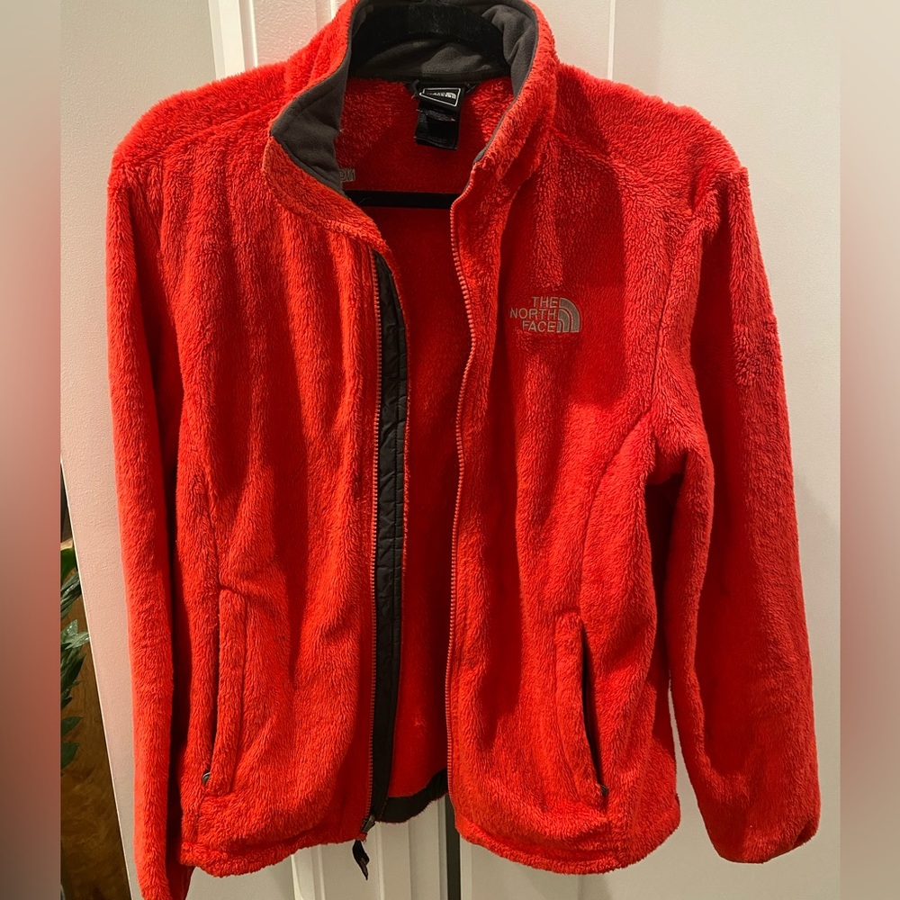 North face pink fleece zip up